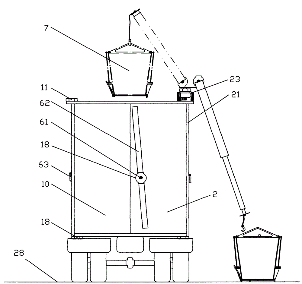 Garbage self-loading and unloading automobile