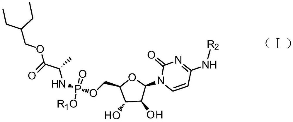 Cytarabine analogue and preparation method and application thereof