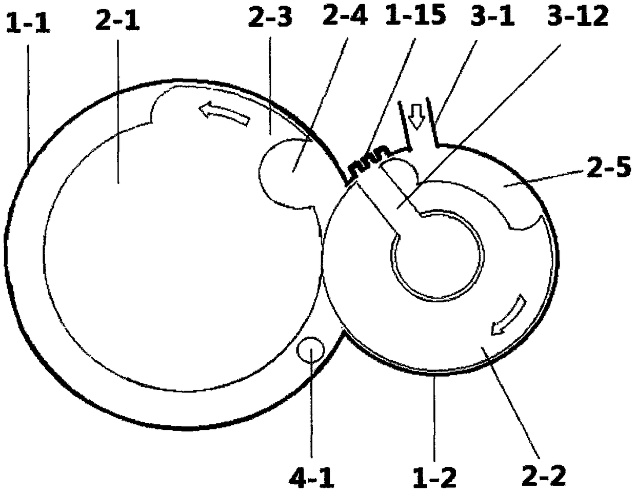 Double-wheel opposed rotor engine