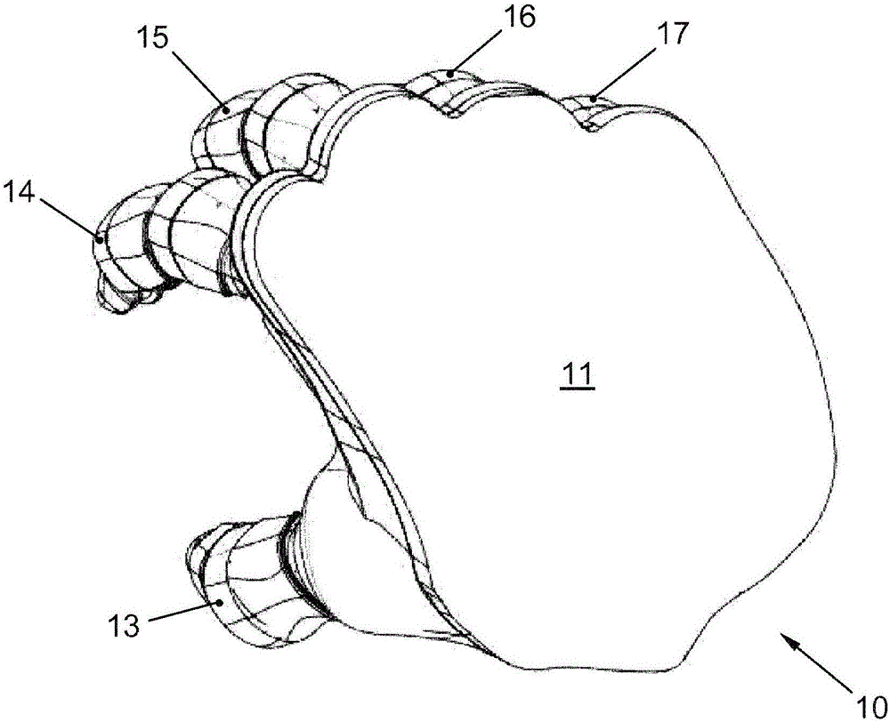 Hand intended for being provided on a humanoid robot with improved fingers