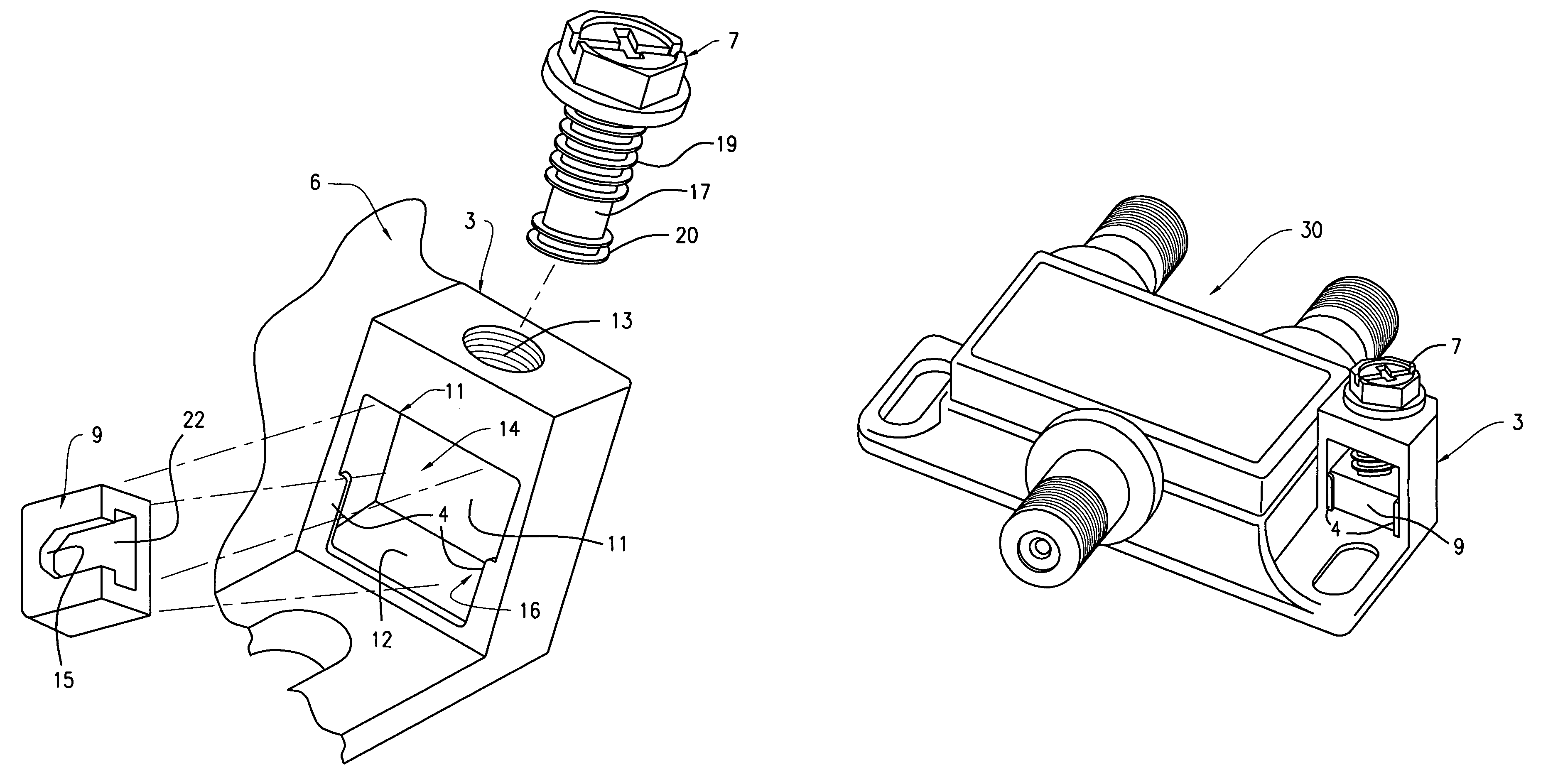 Ground block connector