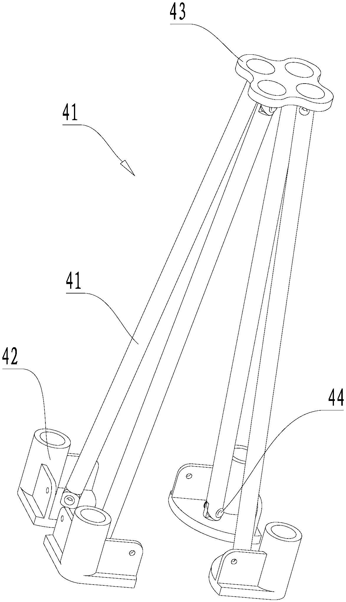 Column-head type high-degree-of-freedom folding trailer