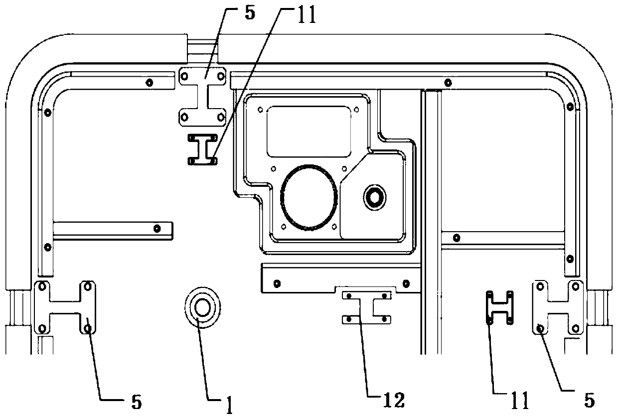 Multi-point automatic locking mechanism for armored vehicle window door