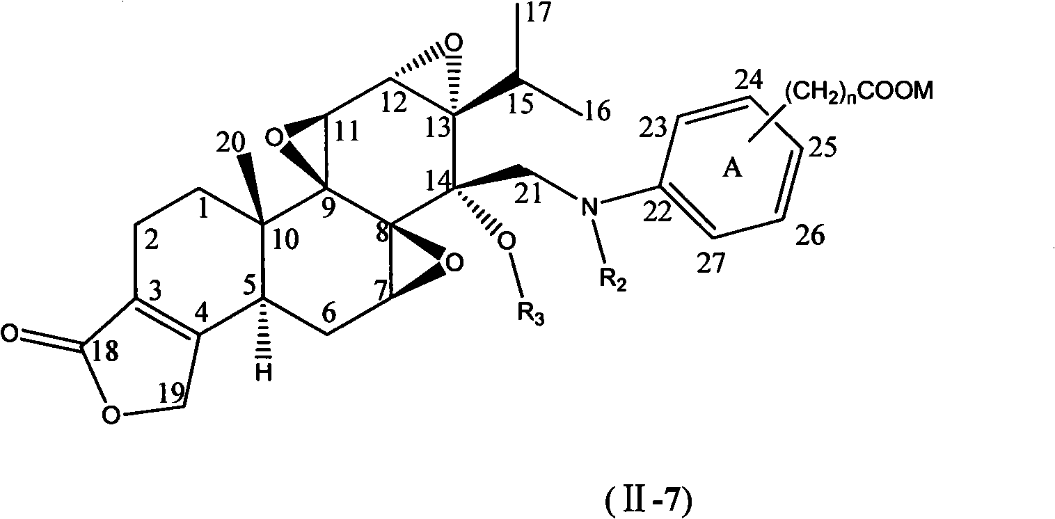 N-substituted ester-containing phenyl-14 Beta-aminomethyl epitriptolide derivatives, preparation method and use thereof