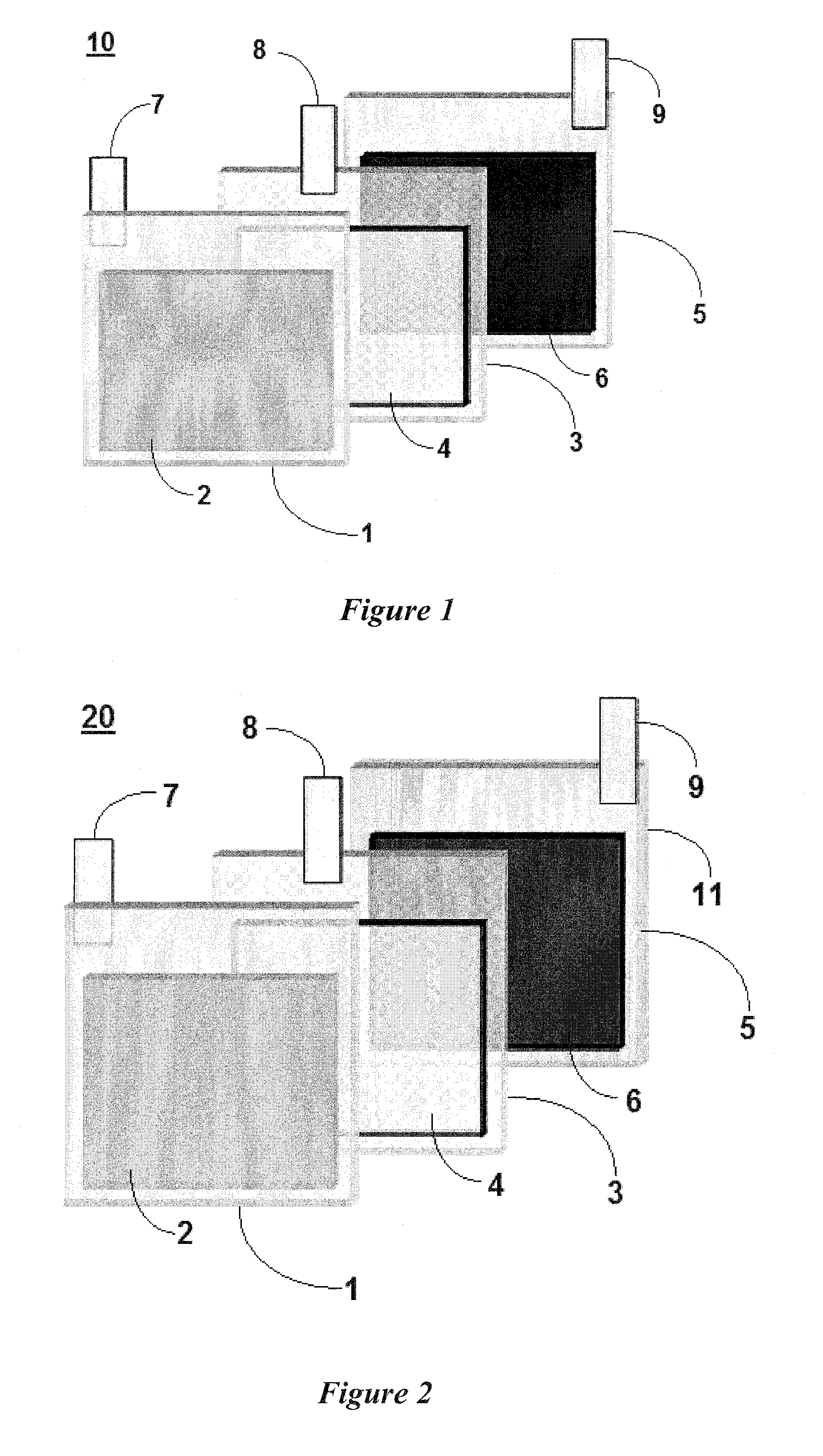 Dual active film electrochromic display device