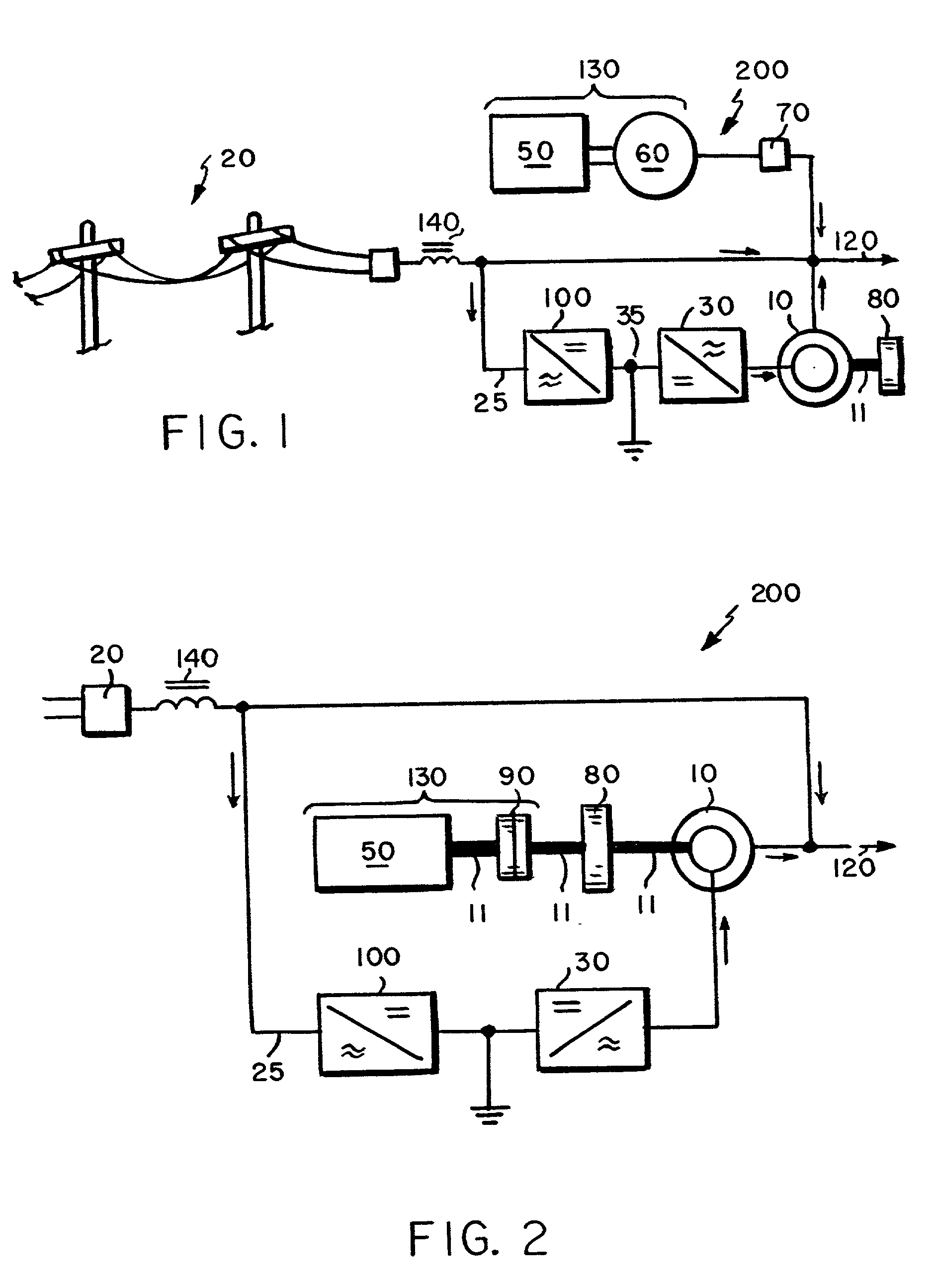 Uninterruptible power supply system using a slip-ring, wound-rotor-type induction machine and a method for flywheel energy storage