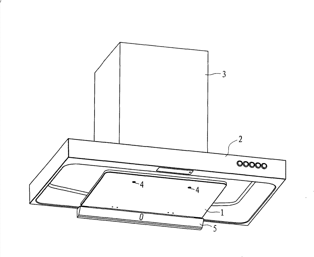 Range hood with smoke deflector