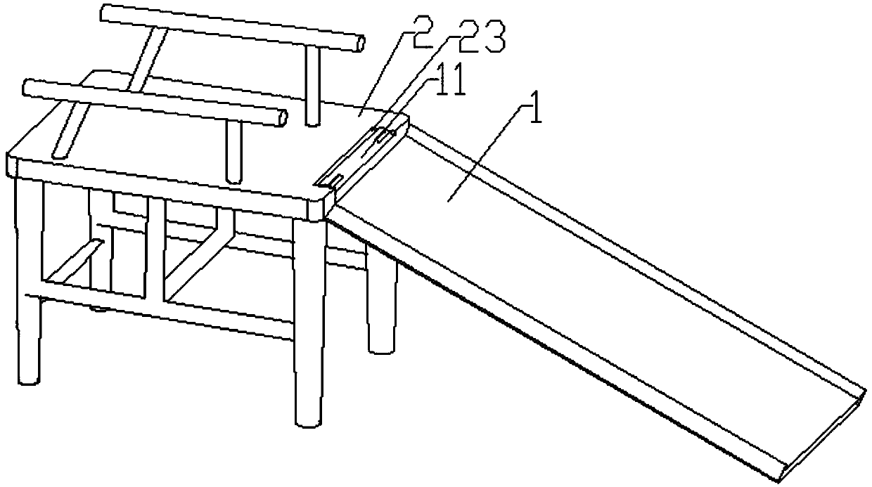 High-back slide chair