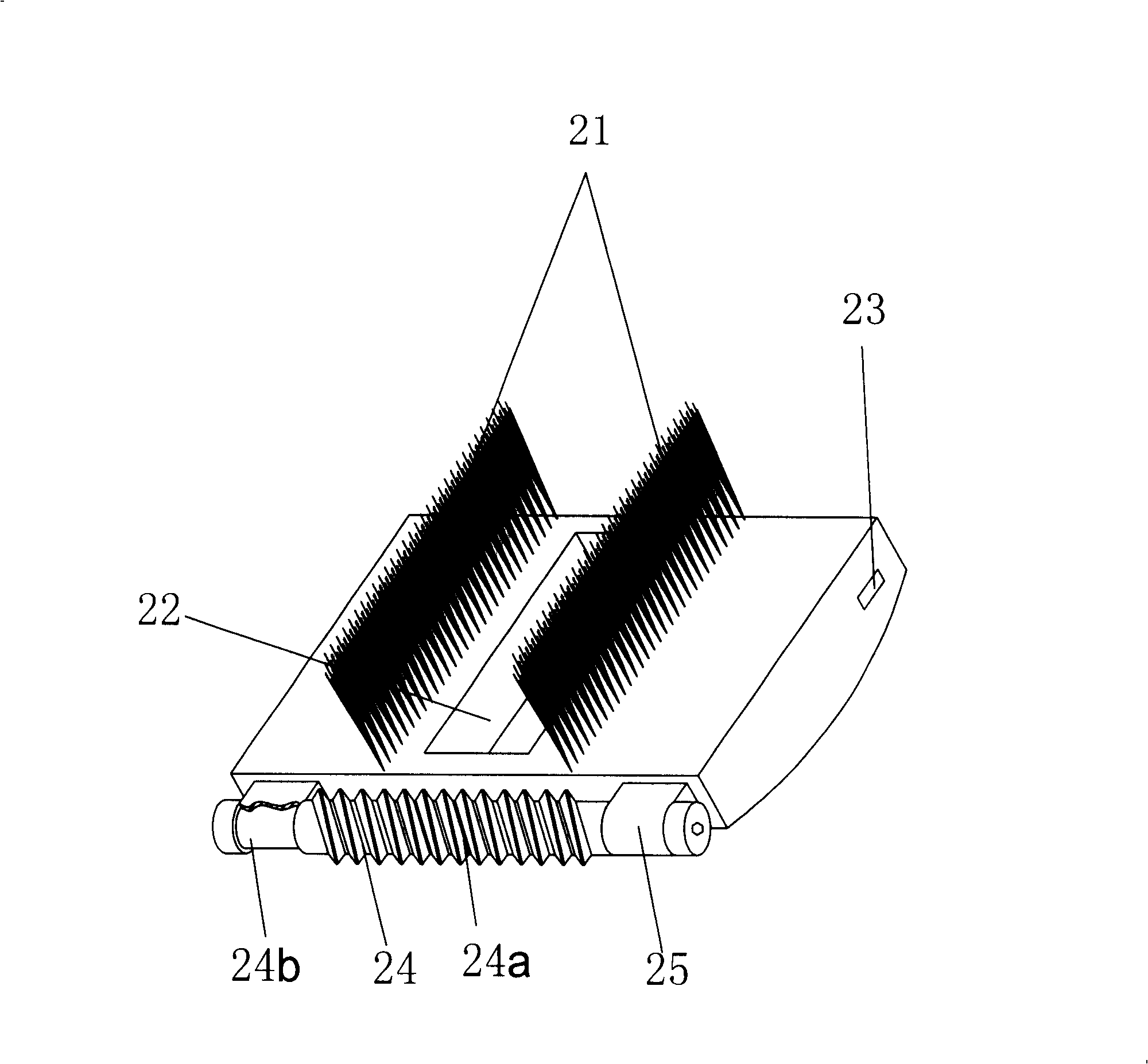 Self-cleaning device of air conditioner dirt filtrating screen