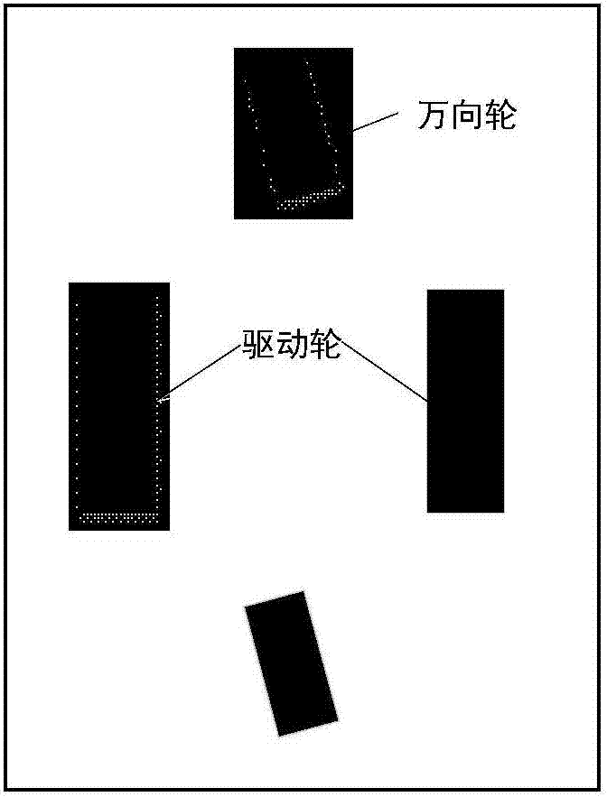 Static yaw rotating method based on laser-guided dual-wheel differential AGV