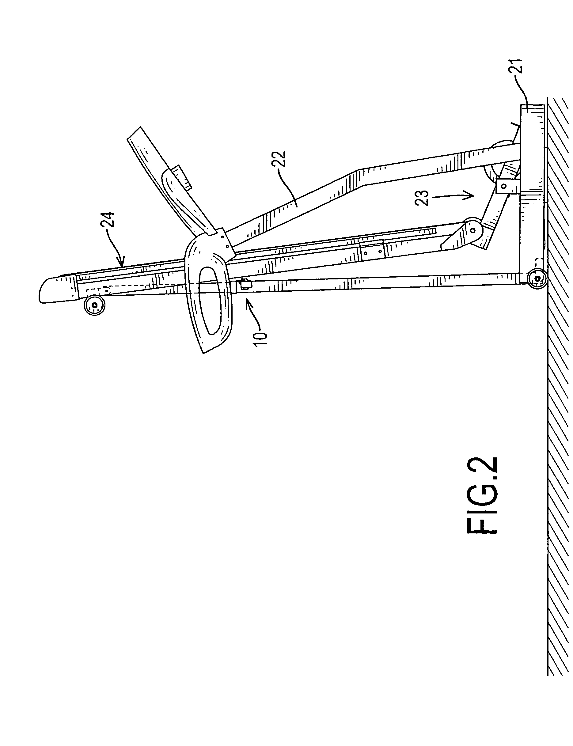 Locking device to lock a collapsible treadmill deck in a folded position