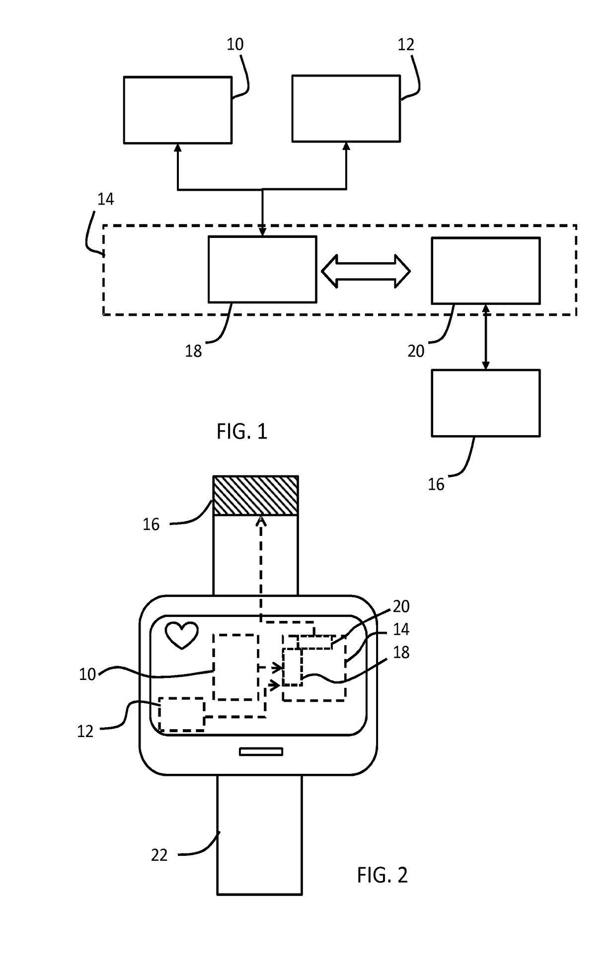 A wearable device for measuring a physiological parameter of a user and a measurement method