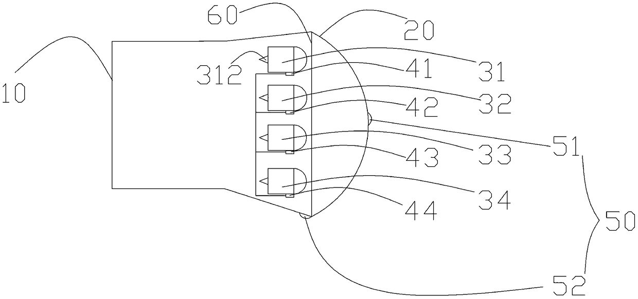 High beam with vehicle distance-dependent brightness automatic adjustment function