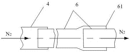 Nitrogen-filling welding method for copper tube and nitrogen-filling welding control device