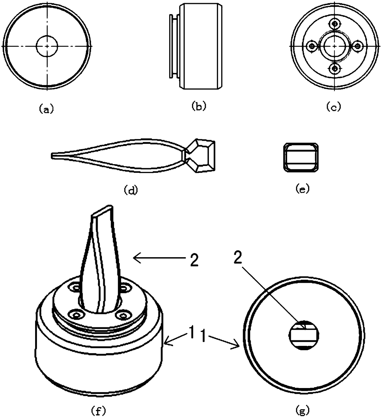 Method for establishing animal model of atherosclerotic plaque based on ultrasonic cavitation injury and device for vascular endothelial injury