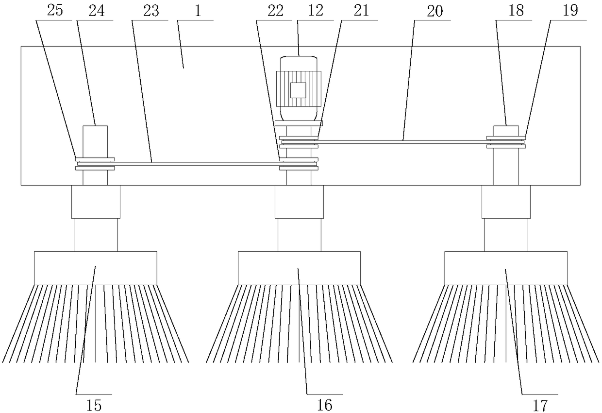 Frontally-arranged obstacle clearing device of road roller