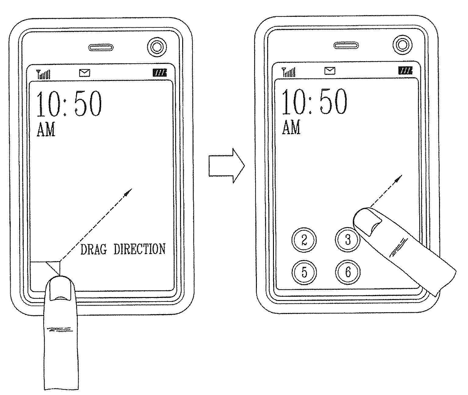 Menu display method for a mobile communication terminal