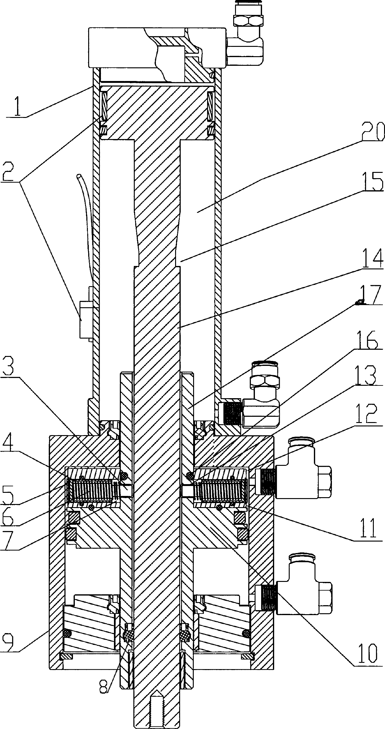 Energy-saving combined air cylinder