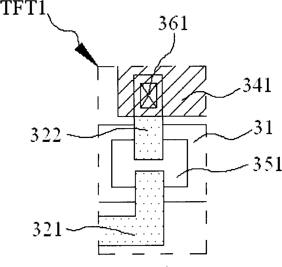 Touch control type liquid crystal display array substrates and LCD device