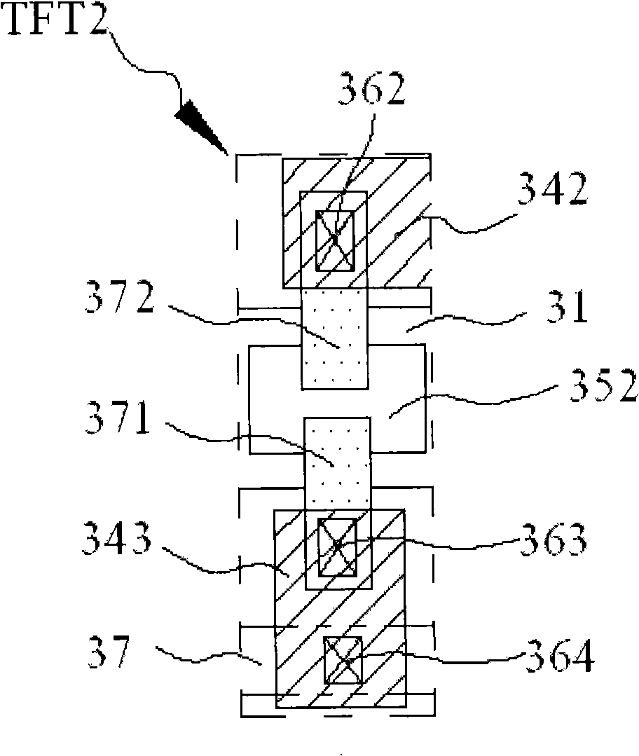 Touch control type liquid crystal display array substrates and LCD device