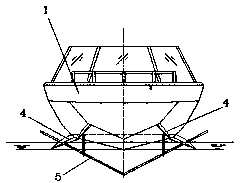 Rear hydrofoil high-speed wing skid