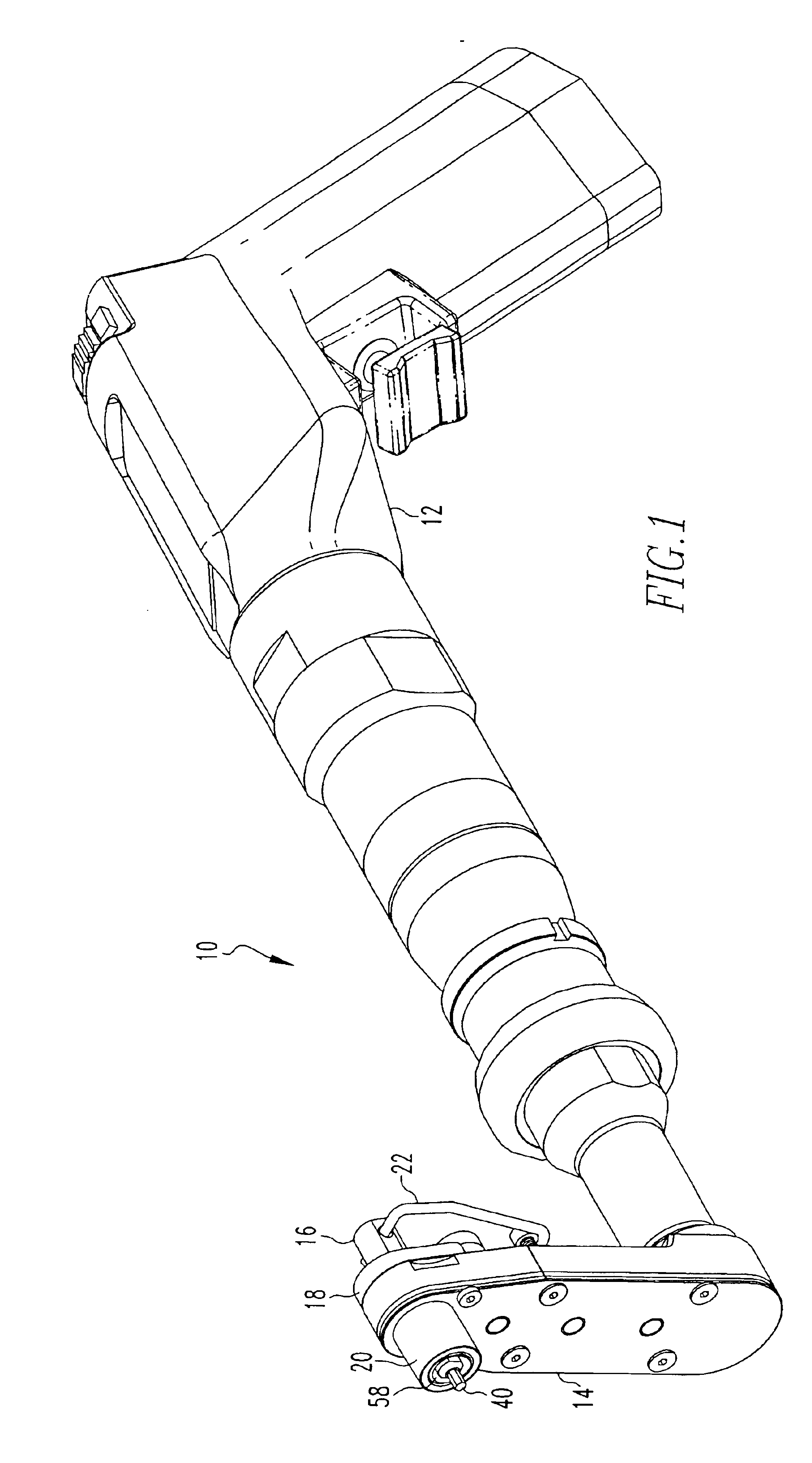 Key and key holder for fastener installation tool