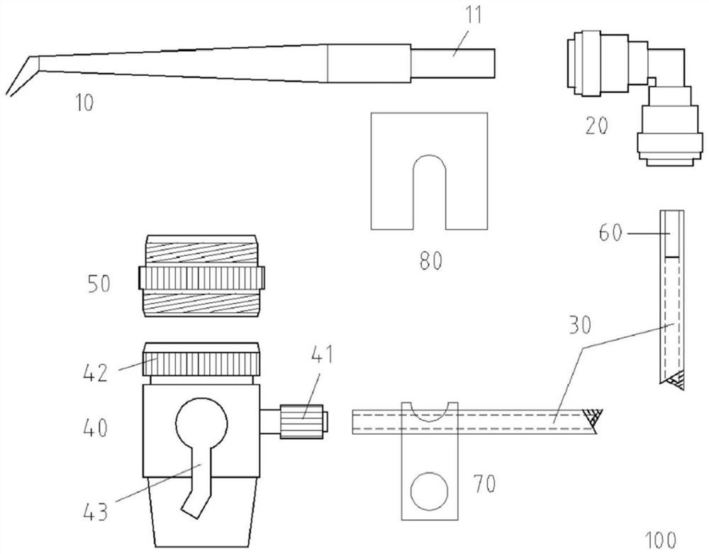 Device and method for cleaning teeth with water pressure