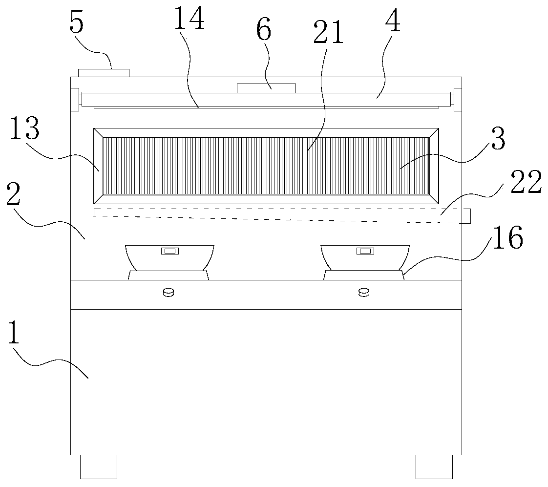 A fire-safe integrated stove