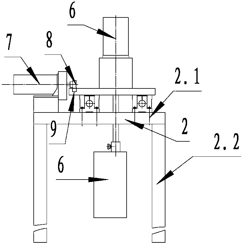 Oscillatory type tidal current power generation capture efficiency testing device