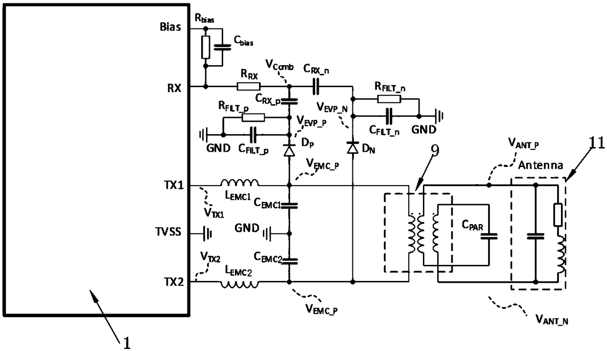 An RFID card reader transceiver device and a system