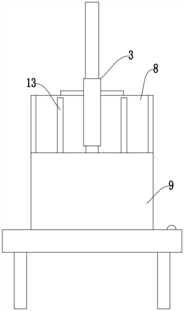 Lifting type positioning device for luggage production