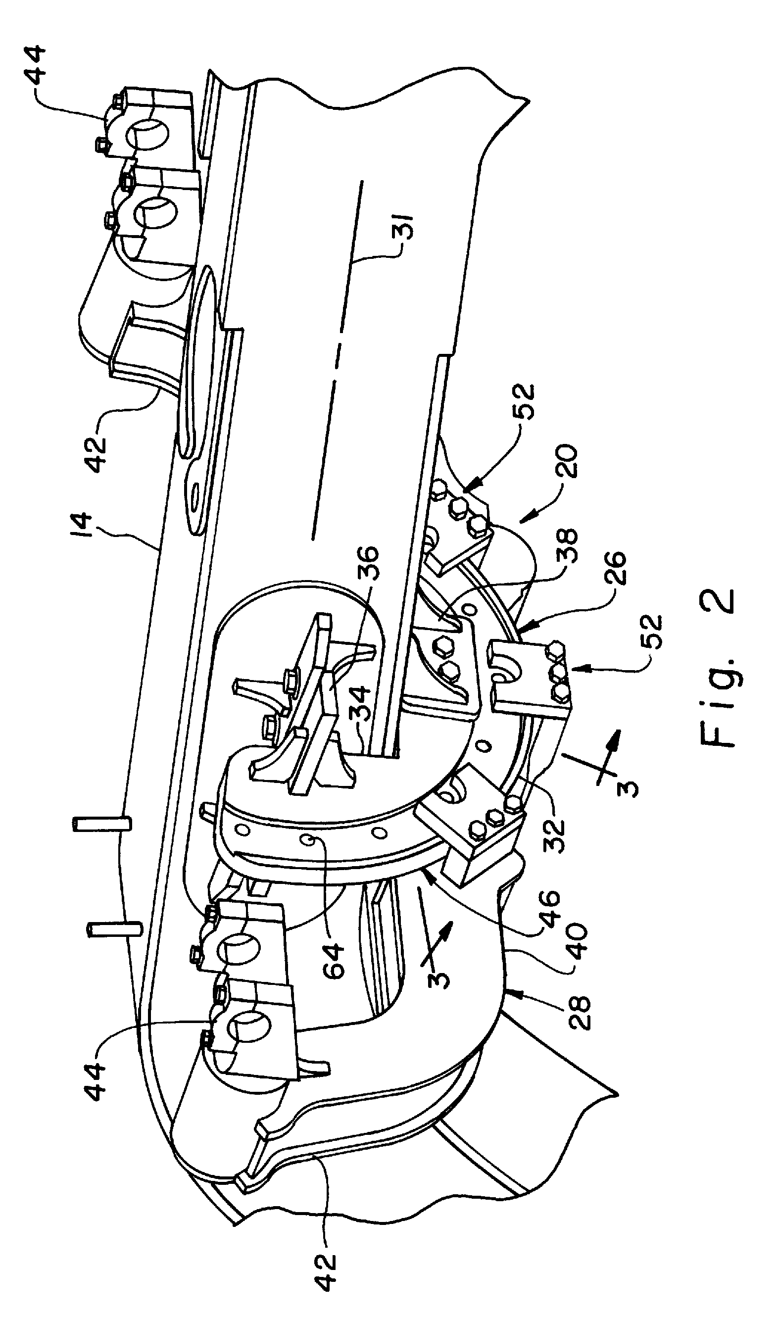 Bottom mount blade positioning assembly for a motor grader