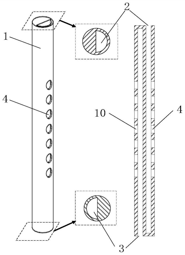 Tube electrode for electrolytic and electric spark composite cutting and machining method