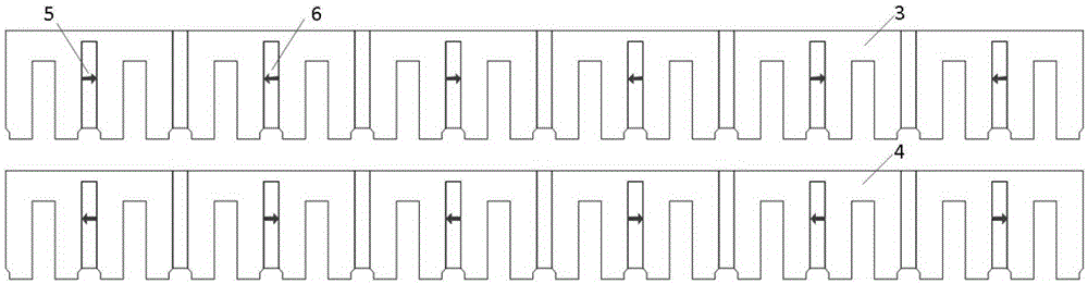 Flat plate type linear switch flux linkage motor and staggered tooth displacement selection method thereof