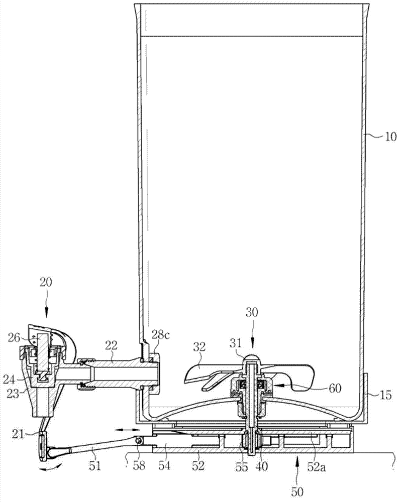 Rotation stirring juice dispenser