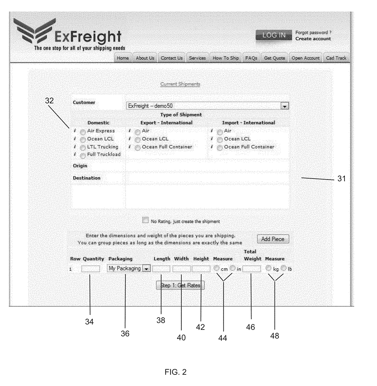 Process of combining multiple carriers for international shipping