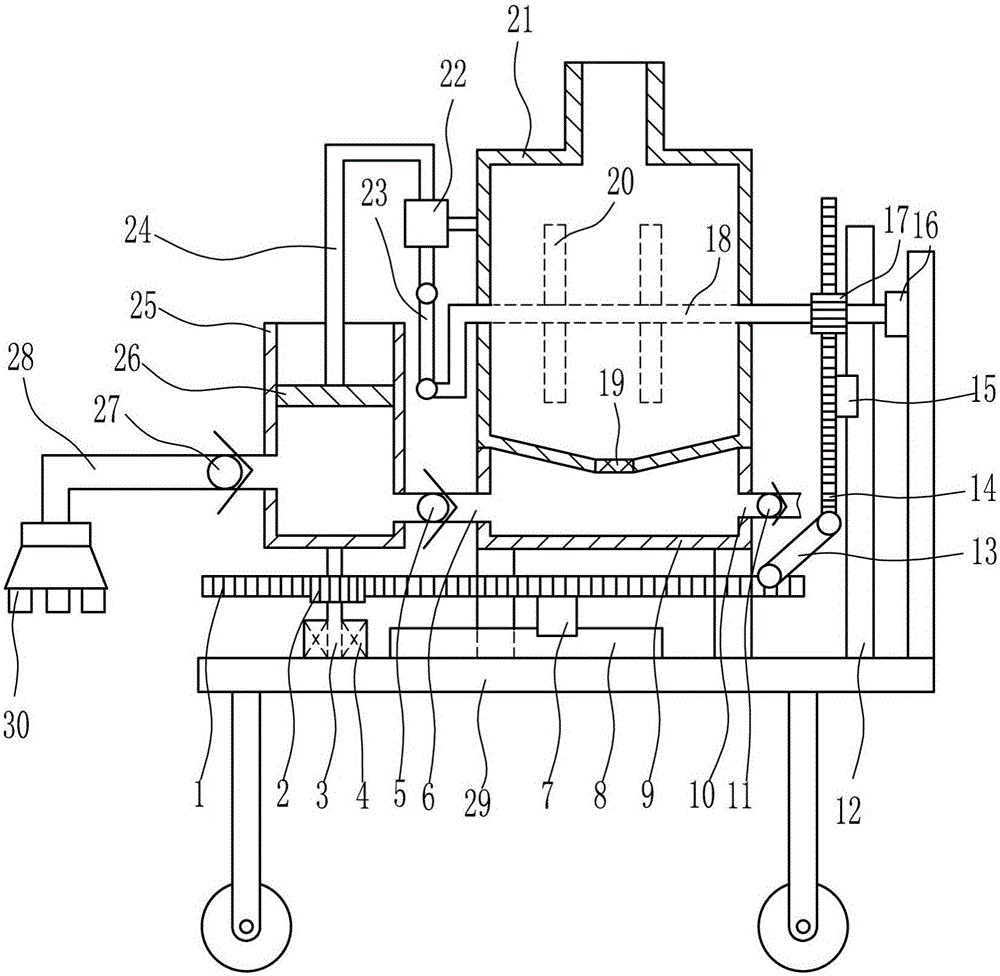 Agricultural high-reliability powder spraying machine