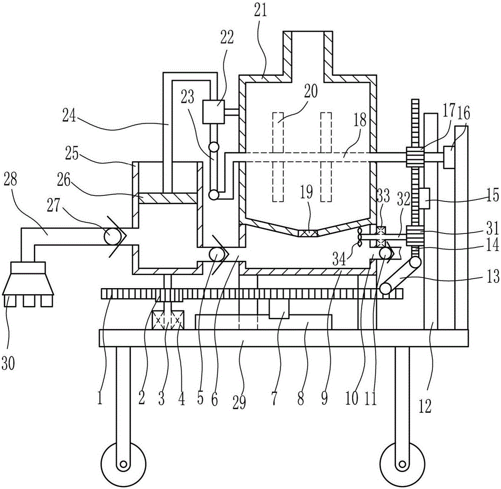 Agricultural high-reliability powder spraying machine