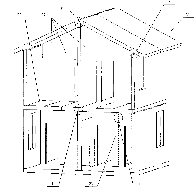 Architecture structure system assembled by composite building board and building method