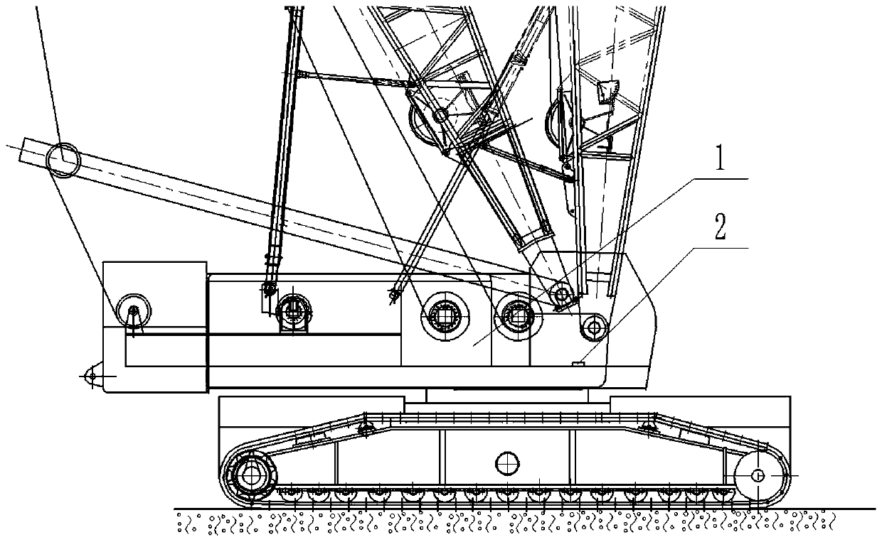 Method for on-line detecting bearing rigidity of foundation of track crane