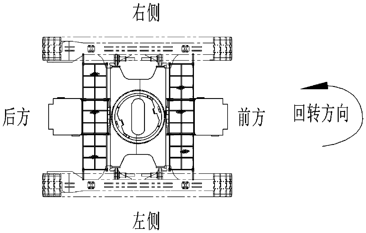 Method for on-line detecting bearing rigidity of foundation of track crane