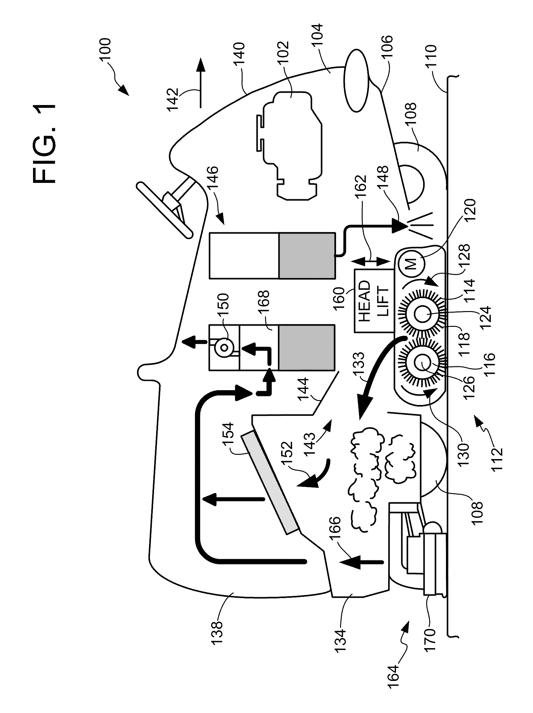 Cleaning head for use in a floor cleaning machine