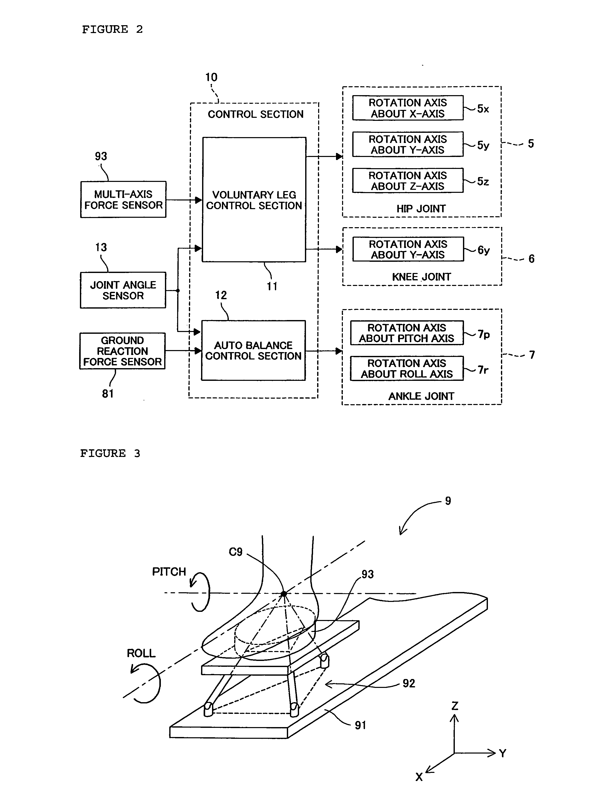 Two-legged walking transportation device