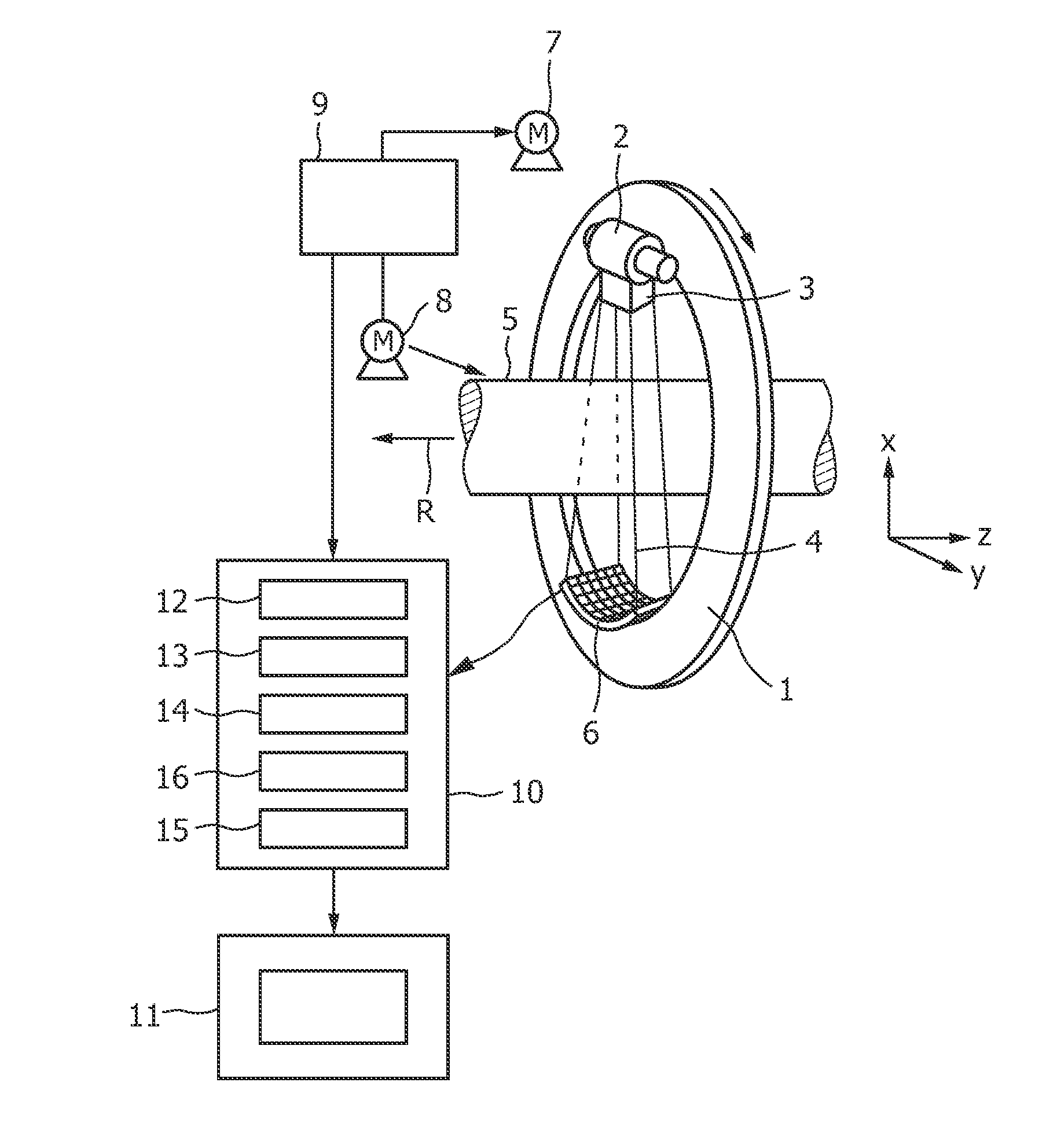 Imaging apparatus for generating an image of a region of interest