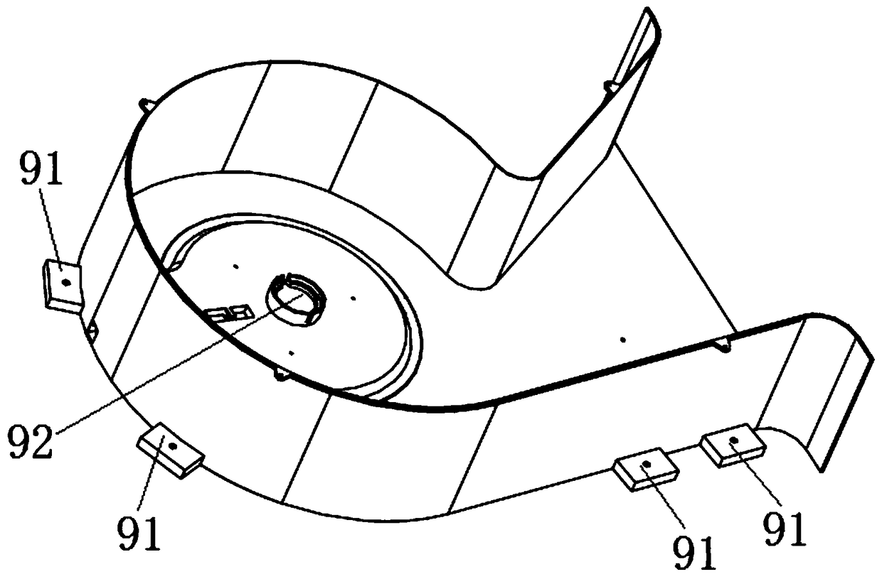 Double-fulcrum fan structure and cabinet air conditioner