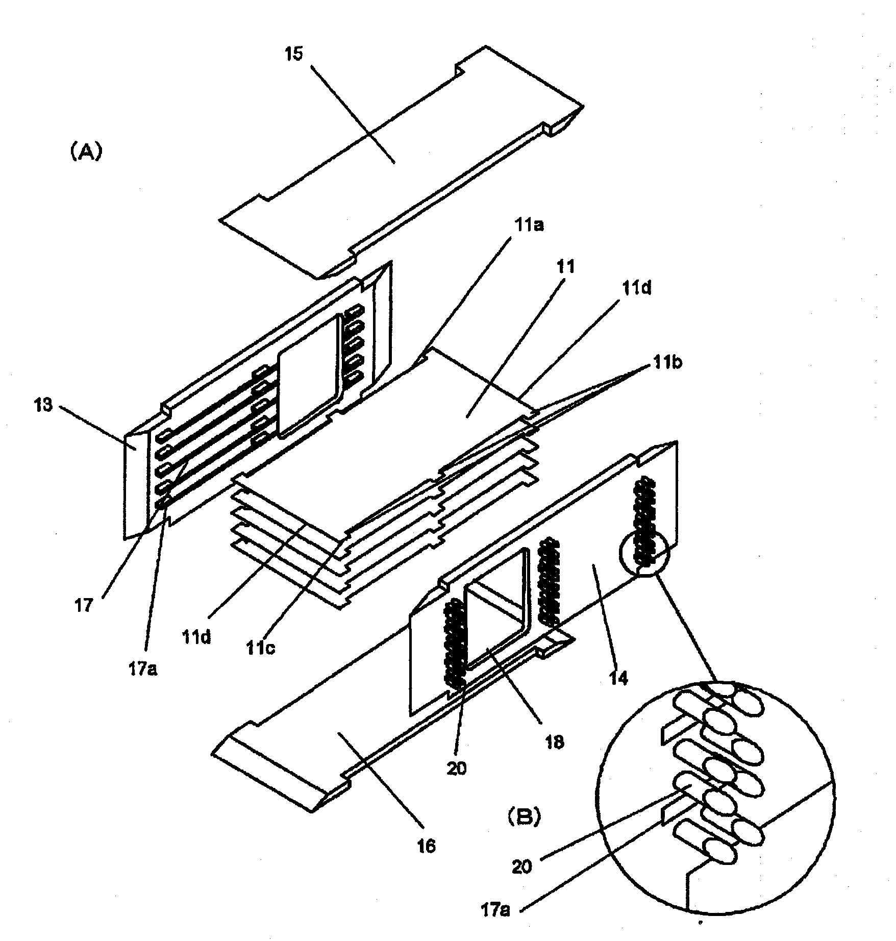 Multilayer channel member and ultrasonic fluid measuring device using same