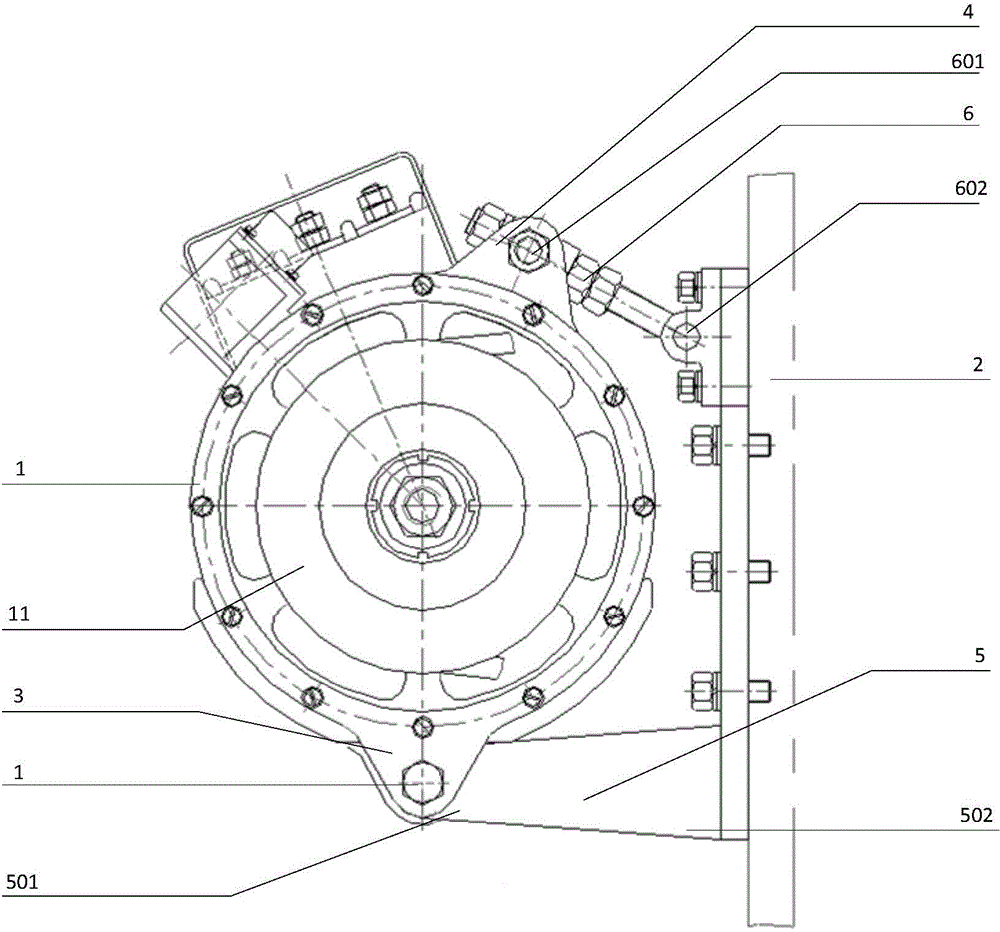 Motor installation assembly and method