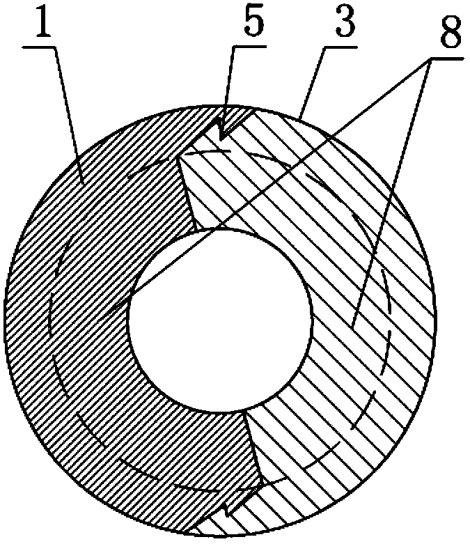 Centrifugal antiskid coagulation promoting tube