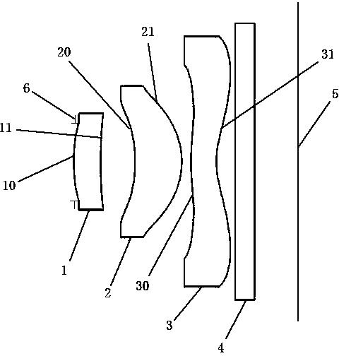 Aspheric high-definition front wide-angle lens