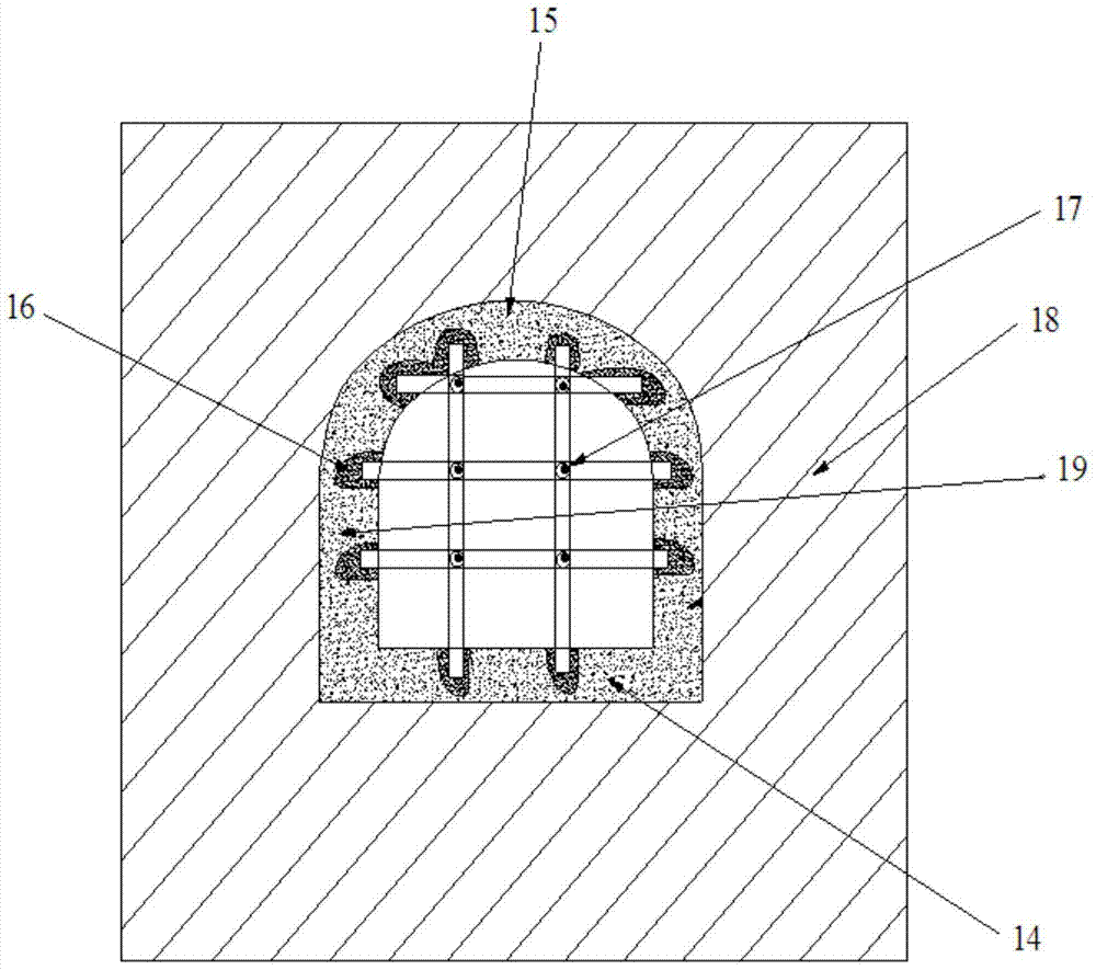 Blocking structure and construction method for anti-rock impact of slip-breaking system under construction